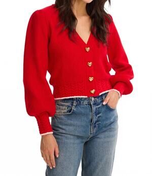 NEW ALLISON piper cardigan in red